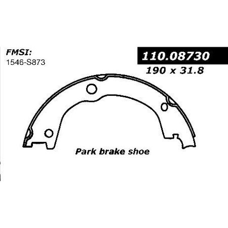 CENTRIC PARTS Centric Brake Shoes, 111.08730 111.08730